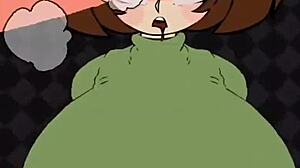 Chara delivers a titty fuck with her big tits while giving a blowjob in the scene.