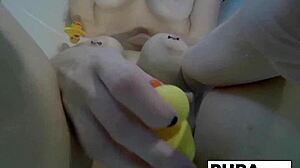 sexy nadia in bath with rubber duckies, oh man i love it