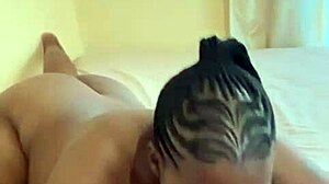 hot ebony solo with wet pussy fingering huge dildo in big ass close-up homemade masturbation