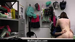 Will This Teen Suspect Let Guard Dominate Her Tight Pussy to Leave Shop Freely - MyShopSex!
