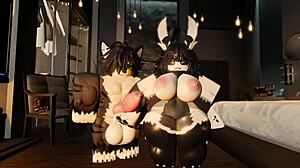 Hey furry with that monster cock, are you gonna bend over this cute moth slut and fuck her tight asshole until creampie? She rides hard in doggystyle.