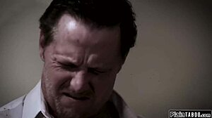 On plaintaboo com a guy discovers himself tied up and forced to watch as his cheating partner gets pounded by a big cock in a cuckold fantasy  