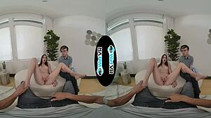 Melanie Marie Forces Boyfriend to Watch Her Ride Huge Cock for Wet Pussy Creampie