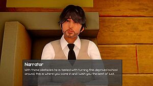 Blonde with Big Tits Plays Headmasters Fantasy Master Role