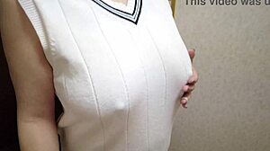 i'm a married woman masturbating in the entrance like a horny japanese milf with big tits in this full movie from aika-frau