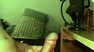 A quick jerk-off session with my big cock on this rainy day