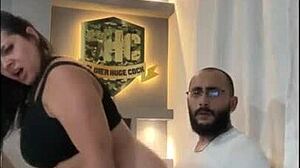 i'm devouring sofia curves' incredible tits while soldierhugecock pounds her chubby colombian body in homemade interracial action