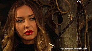 Busty Big Natural Boobs Lesbian Slave Groped and Fingered by Dominant Madame!