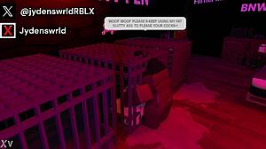 hey, pounding that obedient puppy girl right in the cage with a monster cock