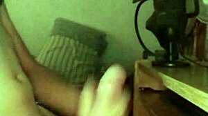 A quick jerk-off session with my big cock on this rainy day