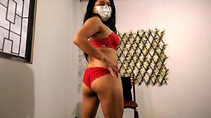 Oh wow, check this stepmother spreading her ass in close-up for the camera 😏🍑