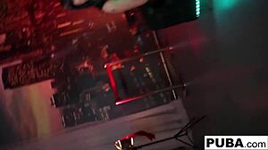 Three hot pornstars decide to fuck each other at night club