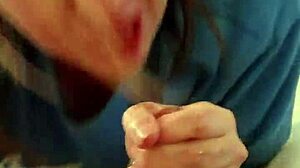 blonde sucks hung stud until explosive cumshot?