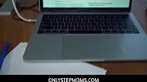 i'm a big tits brunette tattooed stepmom catching my stepson johnny masturbating instead of studying for his exam