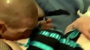 Hoss eats midnightrose with toys and lingerie licking