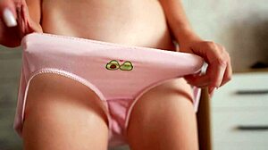 Brunette Teen Amateur Wets Panties in Desperate Standing Pee Fetish