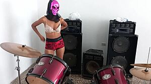 im getting ready for halloween at my stepfathers house im a very hot latin brunette real homemade porn