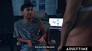 Lonely milf penny barber discovers ai to fuck stepson with rough sucking and cum covered riding