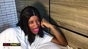 cute teen with small tits argues then gets intimate in bedroom scene