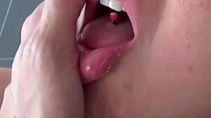 brunette babe gives bj and takes anal pounding in public restroom pov 😏