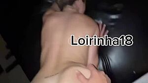 Amateur session with hot blonde in hotel room.