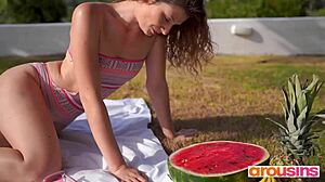 Candice demellza wonders if cock tastes like banana