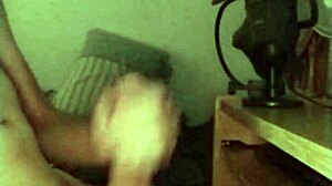 A quick jerk-off session with my big cock on this rainy day