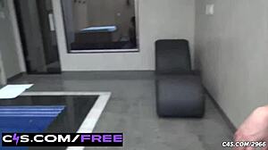 Domme Julia takes charge as she demands foot worship with sweaty socks and toe sucking in femdom session.