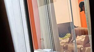 Horney Mexican nurse neighbor Miranda rides lover in upskirt skirt action on hidden cam.