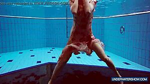 Martina the hot croatian continues her hot show... uh with bikini and underwater nudist vibes in pool and beach settings.