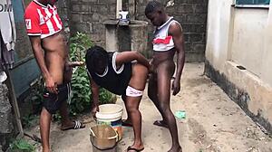 Brunette amateur teen wife squirts in doggystyle anal. Blonde housewife rides to orgasm in homemade cowgirl quickie.