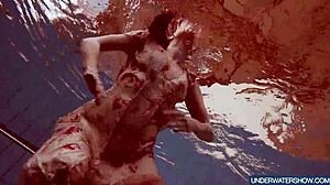 Martina the hot croatian continues her hot show... uh with bikini and underwater nudist vibes in pool and beach settings.