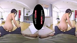 i love how my european wife rides me in cowgirl, giving blowjob and spooning in vr reality.