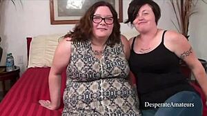 casting interview reveals nervous milf and teen bbw first time with big cock sucking for cash