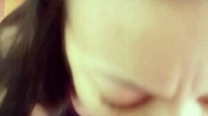 Open wide for my big cock, she says during delicious homemade deepthroat blowjob with cumshot