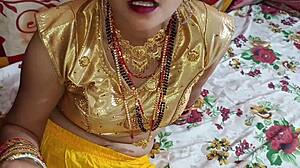 hey bhabhi, why not lick my pussy before intense anal creampie in this indian homemade bedroom session with dirty talk?