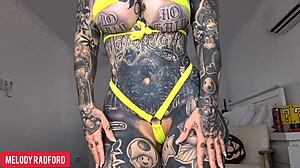 Slutty micro bikini twerking with easter bunny lingerie try on haul big tits ass shaking close-up