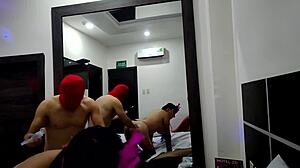 Ebony Latina milf gets exciting massage with mineral oil from stepson leading to unrestrained sex without lubricant