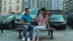 teen 18+ elly justin gets picked up for casual sex with fingering and riding