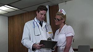 Blonde Milf Crushing the Doctor with Deepthroat Anal and Gaping Cumshot in Hospital Bed