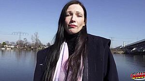 Small tits cougar Rina Helena, ready for first-time anal at German scout pickup casting?