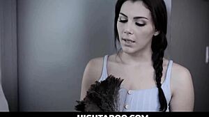 Watch This Big Boobs Brunette Maid Get Fucked Hard By Angry Boss!