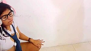 janitor fucks horny secretary in lingerie with deepthroat blowjob and doggystyle pounding