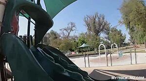 That juicy white booty is bouncing hard on this big white cock