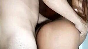 Teen takes monster cock creampie in big ass anal standing up delight