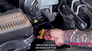 uh, step daddy mechanic shows me how to check that dipstick in my tight young pussy...