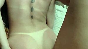 Her ass so tight it barely fits - amateur anal gaping with cute Brazilian wife.