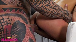 whoa this shaved redhead teen is a total sex addict with monster cock action 😈🍆