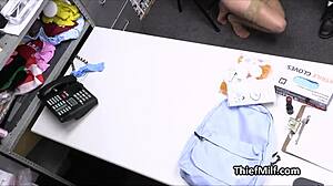 Big tit nurse bent over doggystyle titty fuck in office after stealing meds from patient.