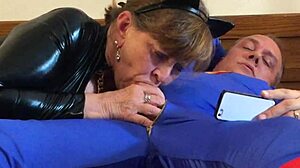 Catgranny Sucks Off Superman In Mature Cosplay!